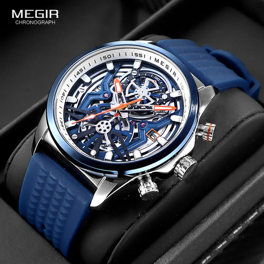 MEGIR Sport Chronograph Watch, Waterproof, Luminous Hands