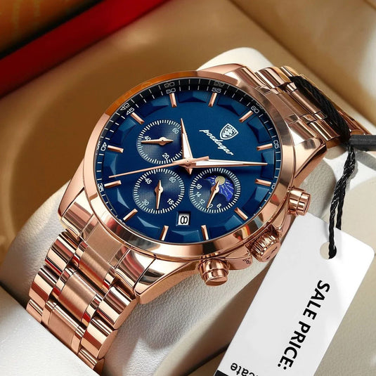 POEDAGAR Luxury Men's Chronograph Watch