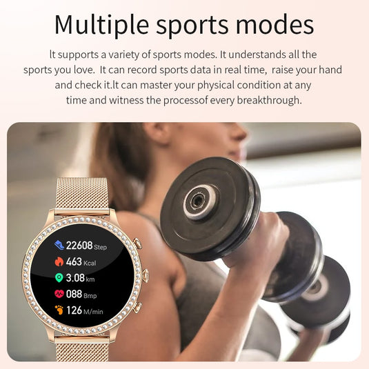 LIGE Smart Watch for women | Bluetooth Call | Blood Pressure | Sport Bracelet | Waterproof